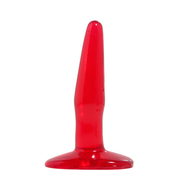 Анальная пробка BASIX 4" MINI BUTT PLUG RED, 11x2 см