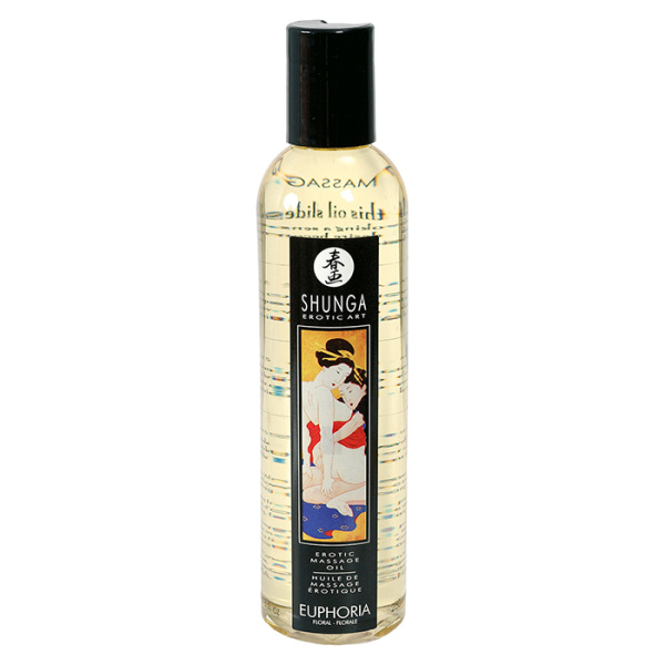 Массажное масло SHUNGA MASSAGE OIL EUPHORIA (с ароматом цветов), 250 мл