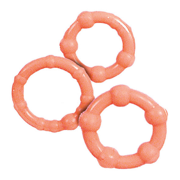 Набор эрекционных колец STAY HARD - THREE RINGS - FLESH
